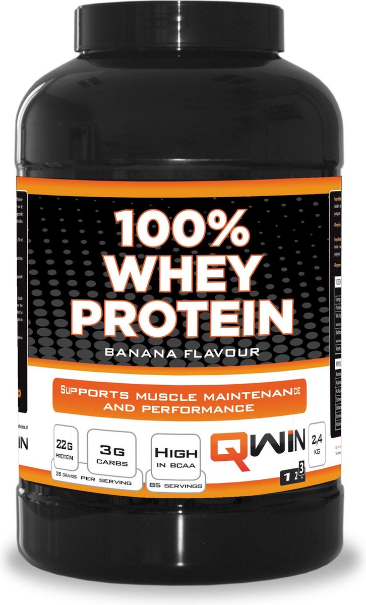 Goedkoopste QWIN 100 Whey Protein Banana - 2400 g