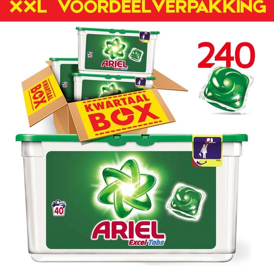Mus echo pk Ariel Excel Pods 240 capsules | XXL mega voordeelverpakking | 240  wasbeurten |... | bol.com
