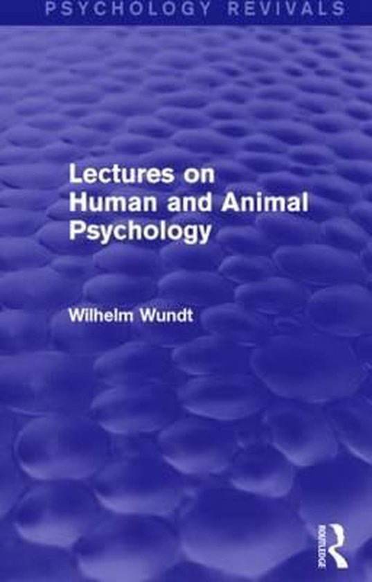 Lectures on Human and Animal Psychology - cover