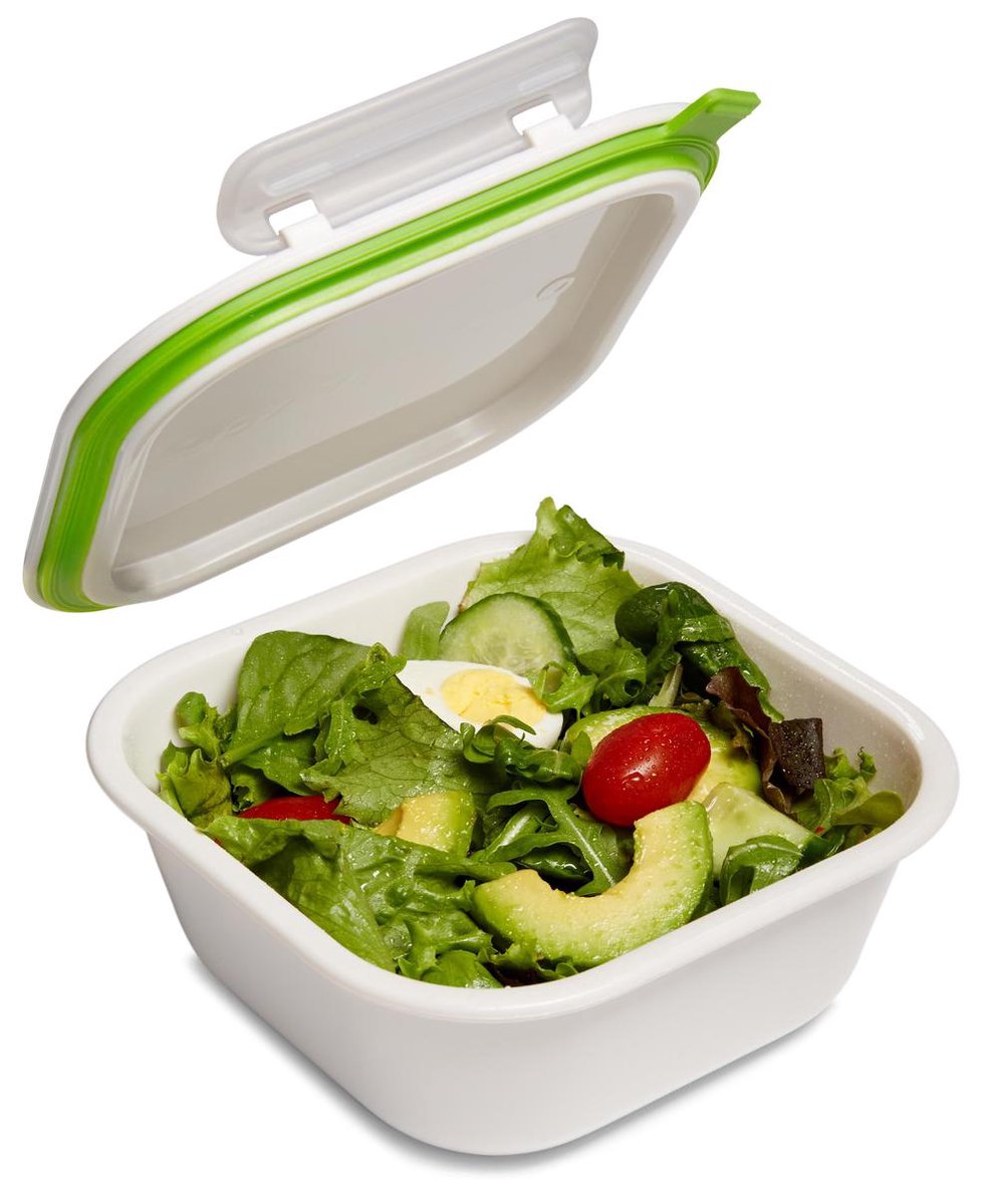 Black&Blum - Appetit Lunchbox Vierkant Groot - 930 ml -16.5x17.5x7.5 cm Lime