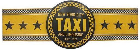 Signs-USA New York Taxi - Plaque Murale Rétro - Métal - 70x23 cm