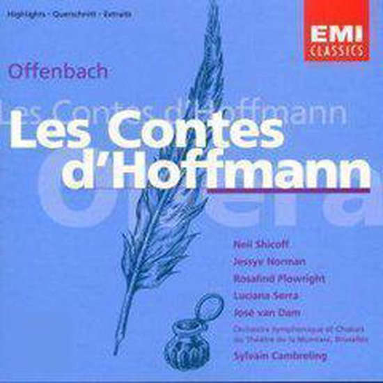 Offenbach Les Contes d'Hoffmann opera met een veer en een inktpot.