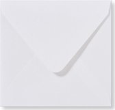 Enveloppes carrées de luxe - 50 pièces - Blanc - 15x15 cm - 120grms