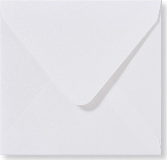 Enveloppes carrées de luxe - 50 pièces - Blanc - 15x15 cm
