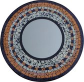 Spiegel met mozaiek aardetinten 50cm