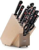 Wüsthof Messenblok - 12-delig Incl. Schaar - Blank hout