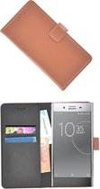 Bruin Luxe Bookcase Wallet hoesje voor Sony Xperia XZ Premium