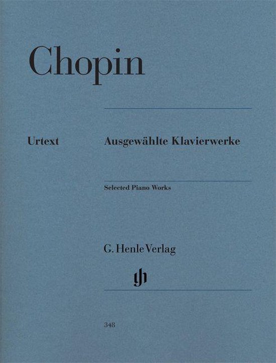 Couverture bleue avec "Chopin" et "Ausgewählte Klavierwerke" en lettres noires. G. Henle Verlag.