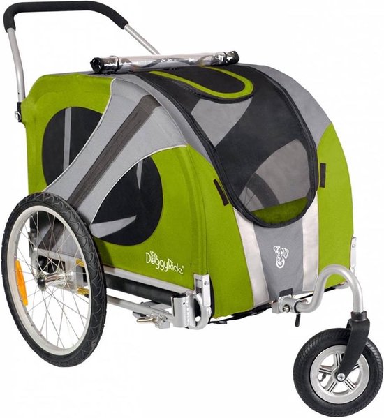 Doggy Ride Novel hondenbuggy, groen/grijs bol