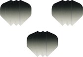 3 sets (9 stuks) Super Sterke - Dragon darts  - Fade Top Zwart - darts flights