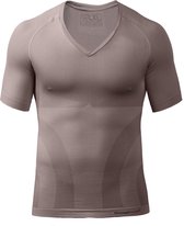 Knapman Invisible Compressieshirt Deep V-hals 2.0 Khaki | Onzichtbaar Corrigerend Shirt voor Mannen | Maat XXL