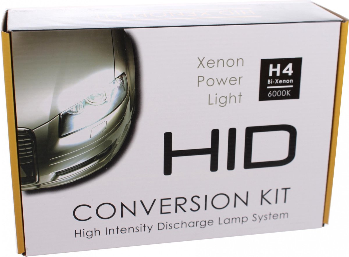 Blanco HID-Xenon set H4 Bi-xenon 6000K AC Slim-Ballast