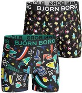 Bjorn Borg Shorts BB Lost & BB Robo - Ondergoed - Jongens - 2 Pack - Zwart - Maat 134