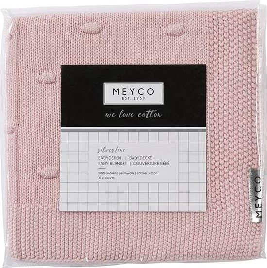 Couverture de lit Meyco Knots - 75 x 100 cm - rose