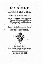 L'Annee litteraire - Tome VII