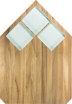 Planche à découper TAK Design Pau - Bois d'acacia - 40,5 x 28,5 cm - Menthe pastel