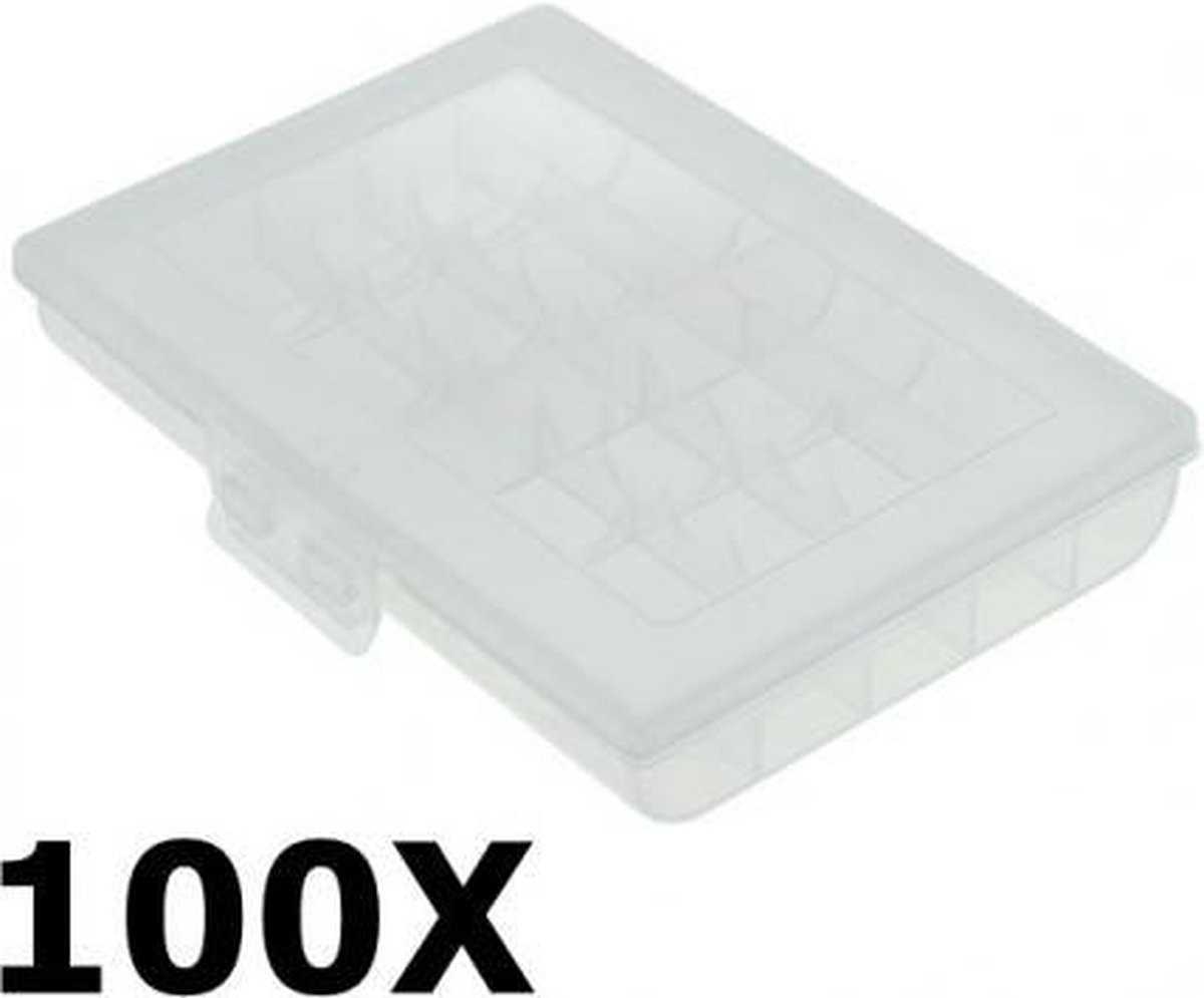 100 Stuks - Transportbox Batterijen Mignon (10x-AA) / Micro (10x - AAA)