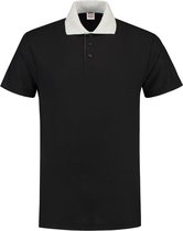 Tricorp poloshirt contrast - Casual - 201004 - zwart-grijs - maat L