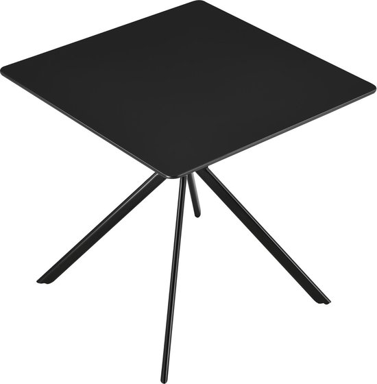 Stijlvolle eettafel - rechthoekig - 78x78cm - zwart