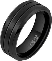Wolfraam heren ring Classic Groove 8mm-20mm