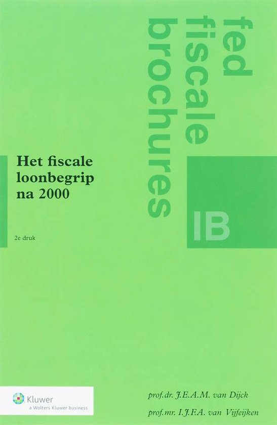 Het Fiscale Loonbegrip Na 2000 - cover