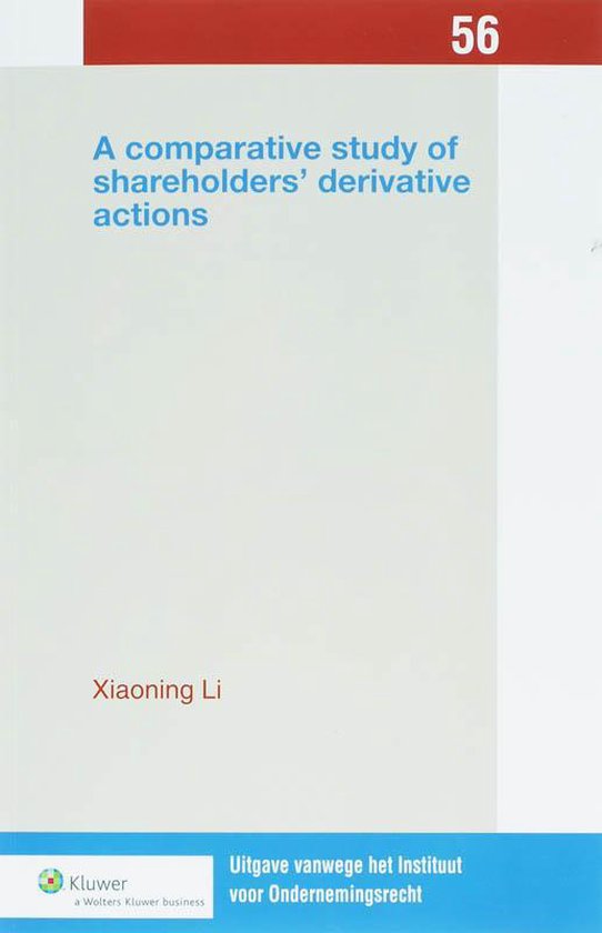 A comparative study of shareholders derivative actions - cover