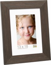 Deknudt Frames fotokader brons nerfstruc-tuur, kunststof fotomaat 13x13 cm