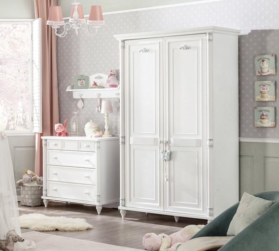 kleur Houden zwavel Romantic 2 deurs kledingkast meidenkamer | bol.com