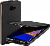MP case Eco Lederen Samsung Galaxy J4+Plus flip case zwart hoesje