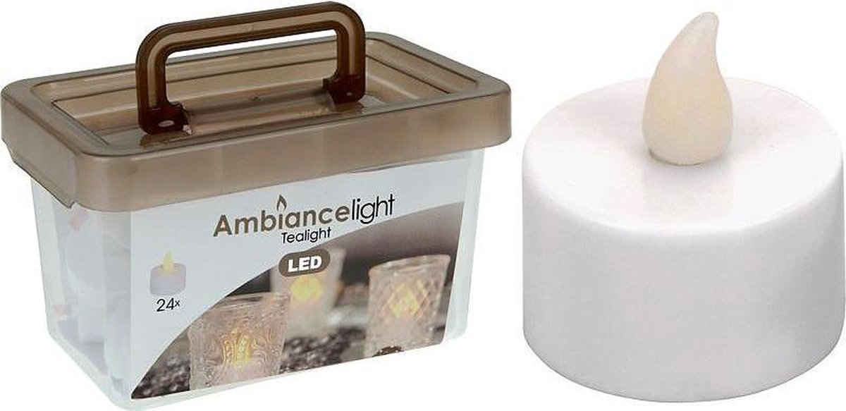 24 x Theelichten LED inclusief Batterij| Tealight | Theelichtjes | Waxine Lichtjes | Waxinelichten | LED Kaars | Ambiance Kaarsjes |Werkt op Batterij - Trend Accessoires