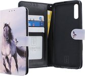 Samsung Galaxy A70 Bookcase hoesje - CaseBoutique - Paard Grijs - Kunstleer