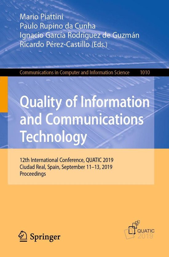 Communications in Computer and Information Science 1010 - Qu ... - cover
