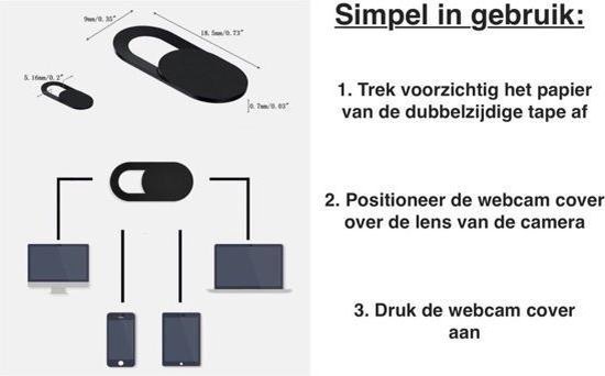 2x Webcam Cover |Zowel voor Laptop als voor Smartphones |Camera Privacy Bescherming