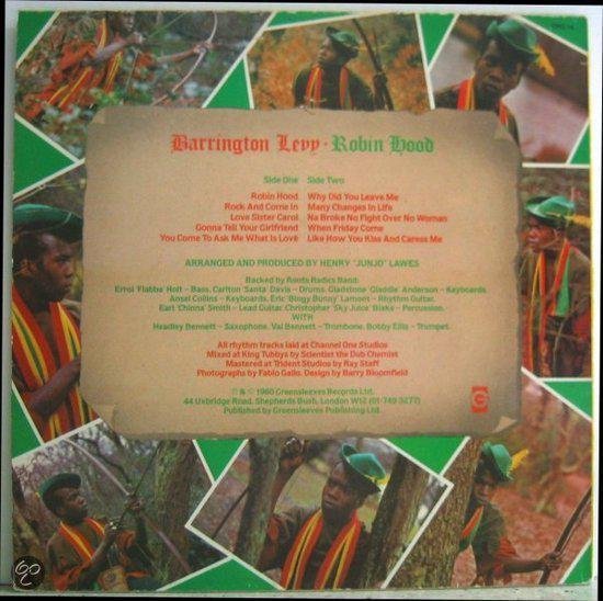 英LP Barrington Levy Robinhood GRELP014 Greensleeves UK /00235 Barrington Levy - Robin Hood (LP), Barrington Levy | Muziek