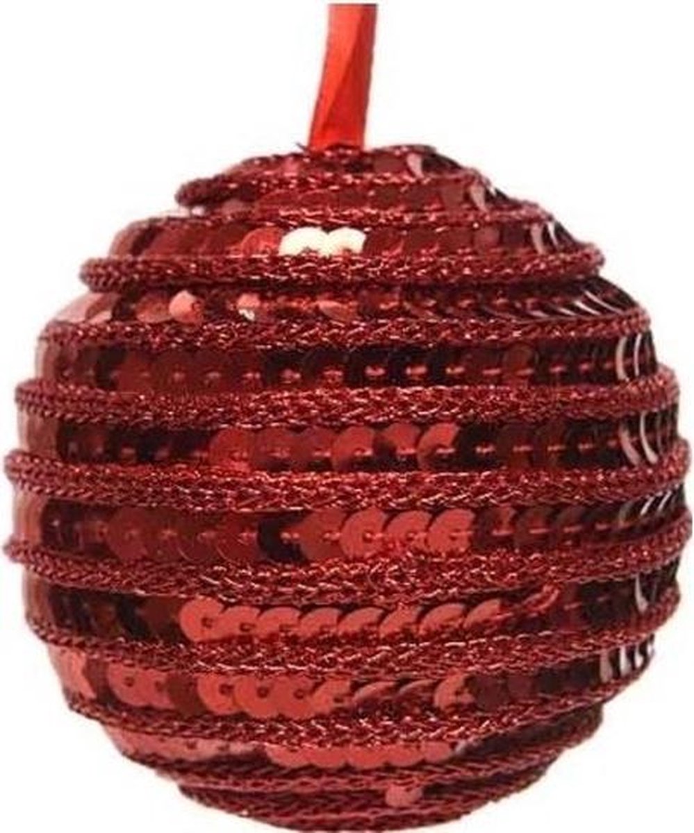 Kerstballen - set 50x st - bordeaux rood - 3,4,6 cm - kunststof