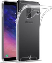 Hoesje geschikt voor Samsung Galaxy A6 (2018) Hoesje Transparant TPU Siliconen Soft Gel Case - van iCall