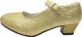 Spaanse Prinsessen schoenen goud glitter maat 35 (binnenmaat 22,5 cm) bij jurk