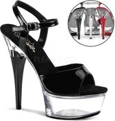 Pleaser - CAPTIVA-609 Sandaal met enkelband - US 9 - 39 Shoes - Zwart