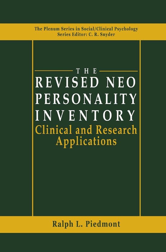 The Springer Series in Social Clinical Psychology - The Revised NEO Personality Inventory