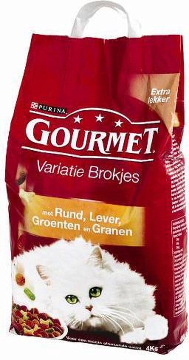 Gourmet Variatiebrokjes Droog Rund/Lever/Groente 4 kg | bol.com