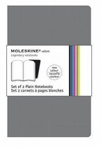 Moleskine Set of 2 Volant Notebooks Plain Grey Pocket