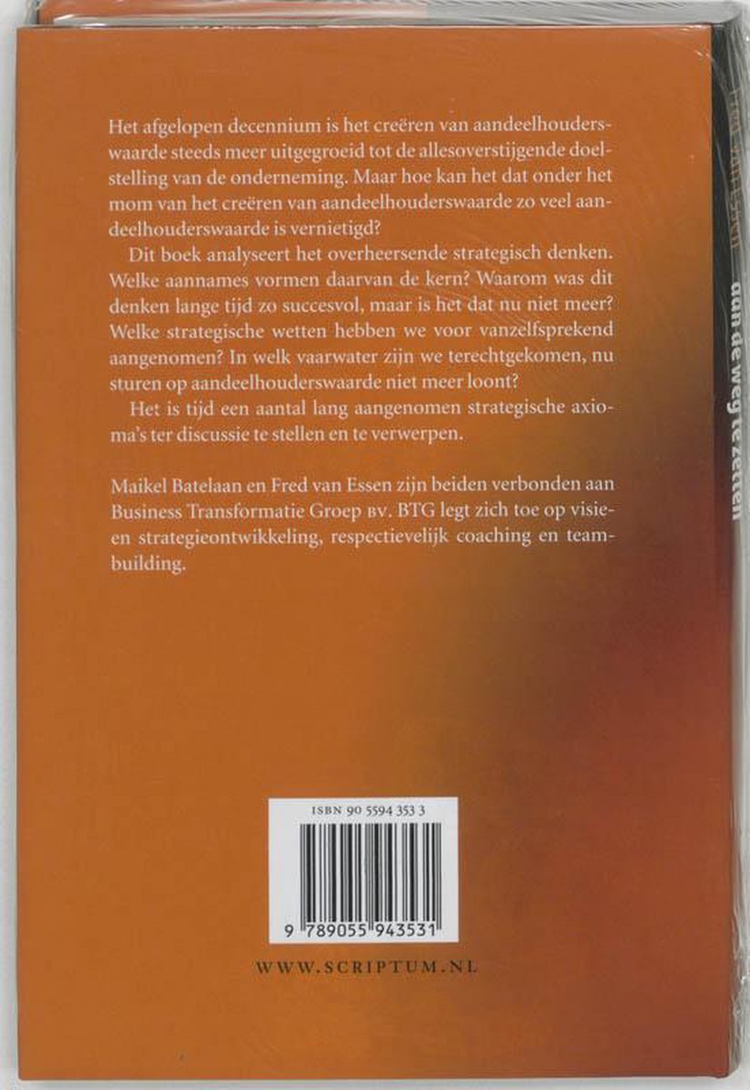 Tien Strategische Wetten Om Aan De Weg Te Zetten - back cover