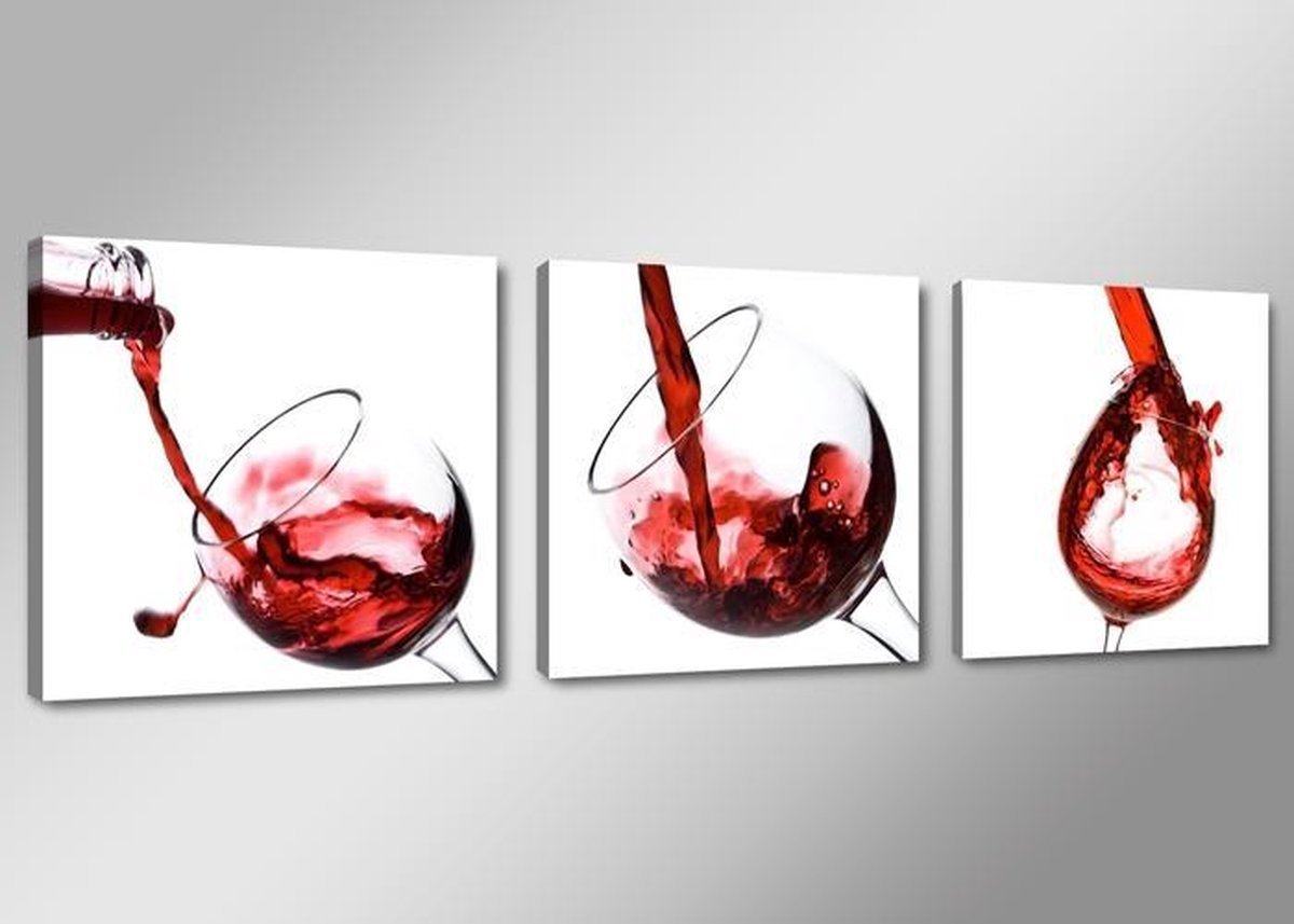 Art4-all - Canvas Schilderij Red Whine - 150x50cm