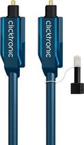 ClickTronic 5m Toslink Opto-Set audio kabel Zwart, Blauw