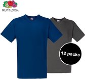 12 Pack T-Shirts van Fruit Of The Loom V-Hals