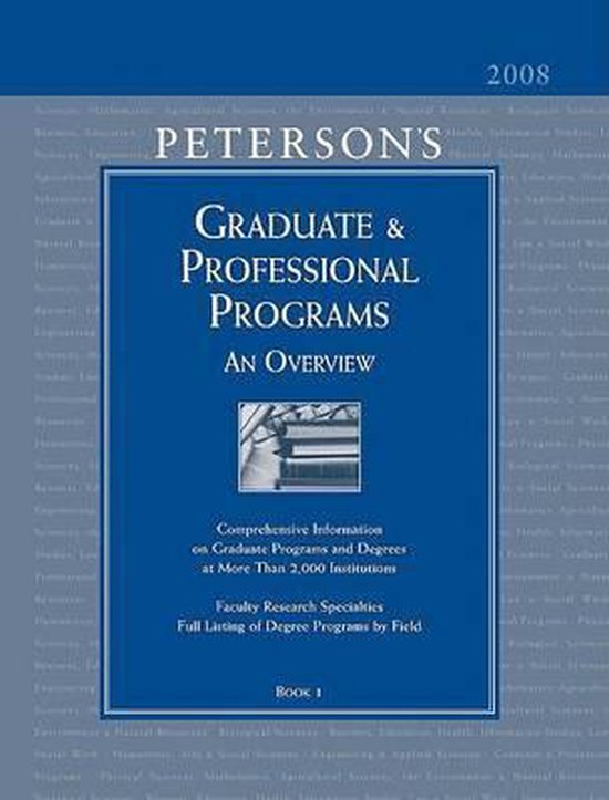 Peterson's Graduate & Professional Programs: Overview- Peter ... - cover