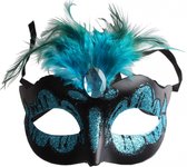 Lg-imports Oogmasker Venetiaans Meisjes Turquoise 14 Cm