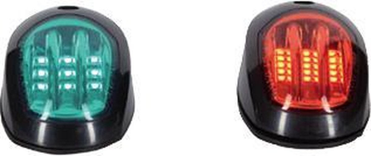 Led Navigatieverlichting Zwart Opbouw Set (Sb+Bb)
