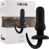 Sono – Anaal Plug met Licht Gekromde Staart voor Pet Play of Solo Plezier - Zwart