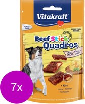 Vitakraft Beefstick Hond Quadros - Hondensnacks - 7 x Kaas